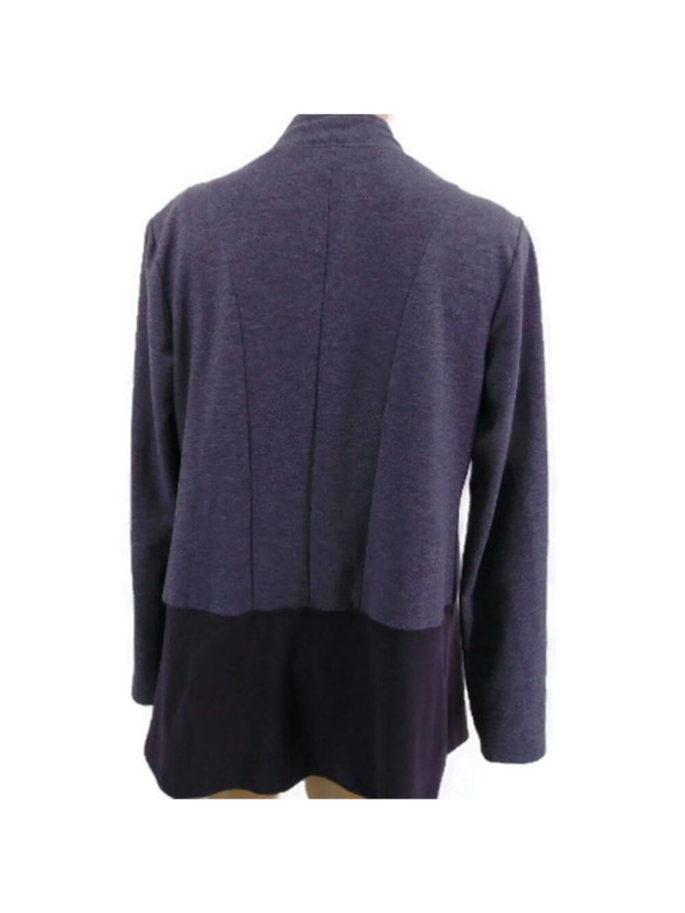 Logo Lorie Goldstein Draped Front Terry Cardigan S  Color Block Oversized - Picture 3 of 14